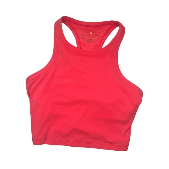 Spiritual Gangster Tops - Spiritual Gangster Womens Workout Tank Top, Cropped Hot Pink, Medium, BarbieCore